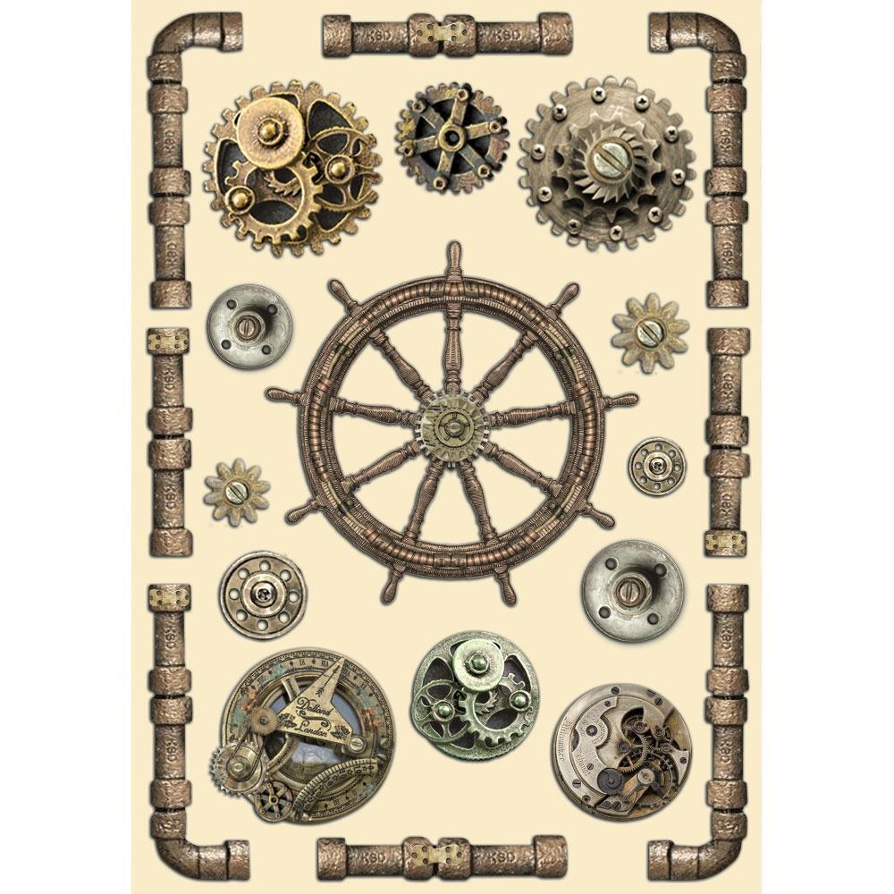 Stamperia Wooden Shapes A5 - Songs Of The Sea Rudder And Pipes
