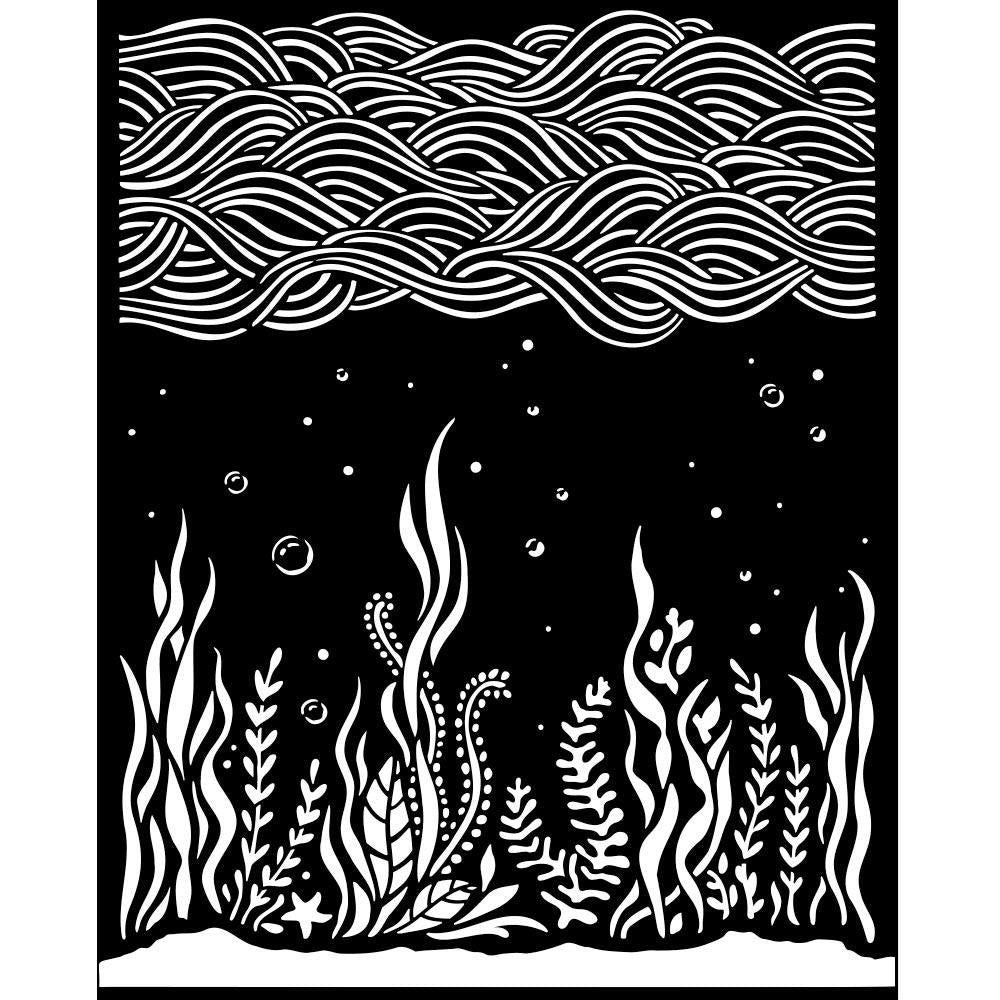 Stamperia Stencil 20cm x 25cm - Songs Of The Sea Corals And Poseidonias