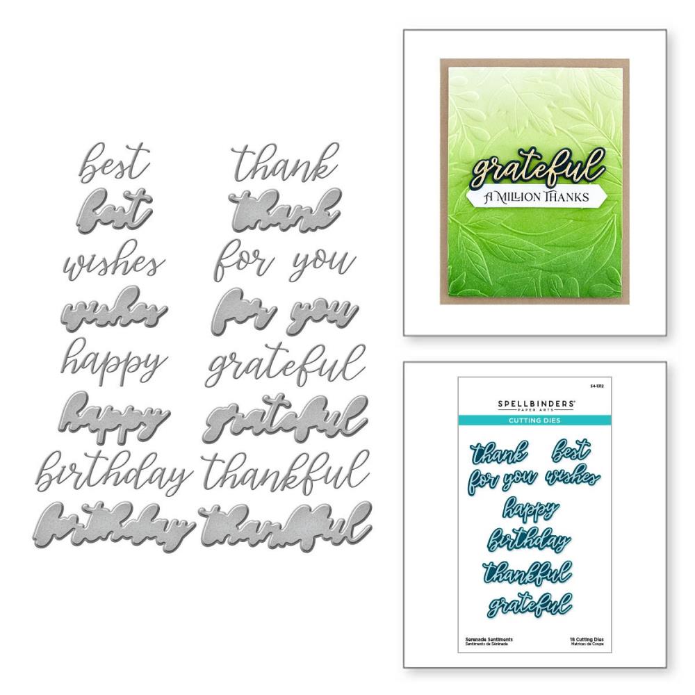 Spellbinders Etched Dies - Serenade Sentiments