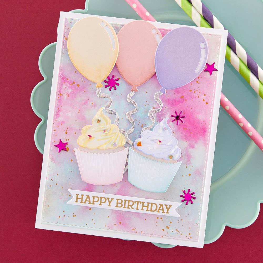 Spellbinders Etched Dies - Birthday Wreath Add-Ons