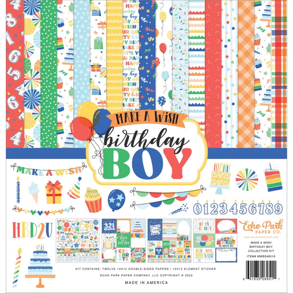 Echo Park Collection Kit - Make A Wish Birthday Boy