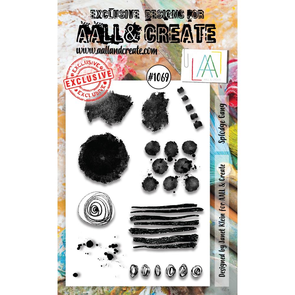 AALL And Create A6 Photopolymer Clear Stamp Set - Splodge Gang