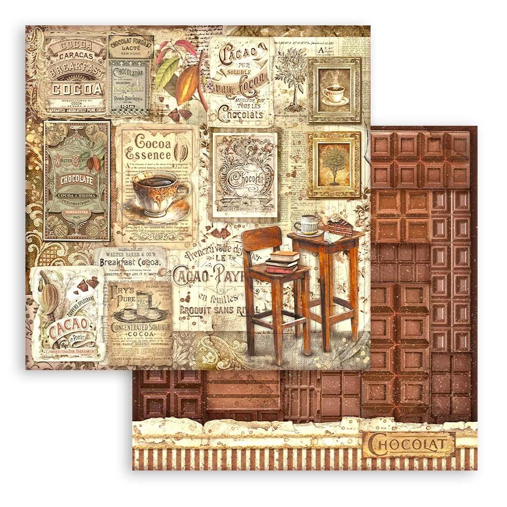 Stamperia Double-Sided Paper Pad 12x12 - Coffee And Chocolate