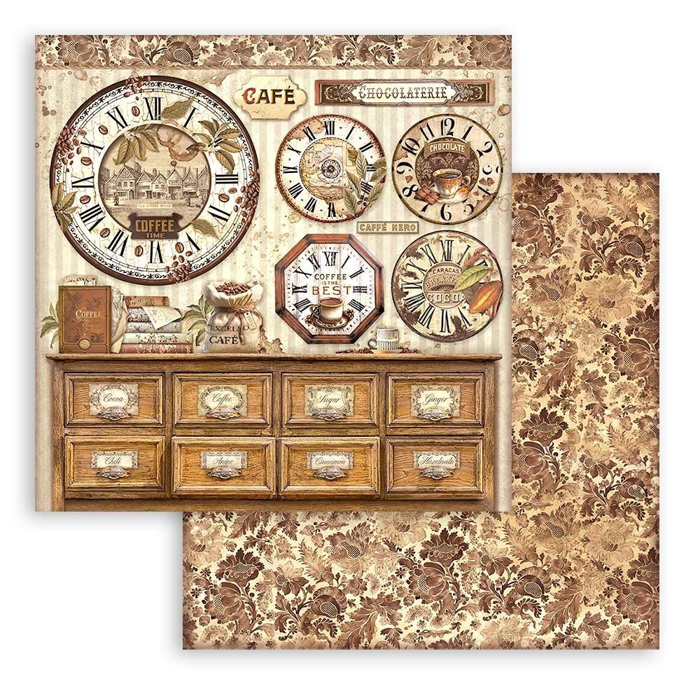 Stamperia Double-Sided Paper Pad 12x12 - Coffee And Chocolate