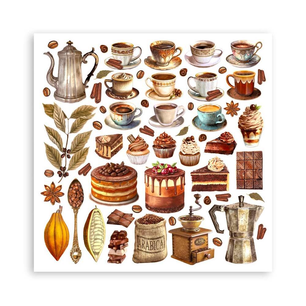 Stamperia Double-Sided Paper Pad 12x12 - Coffee And Chocolate