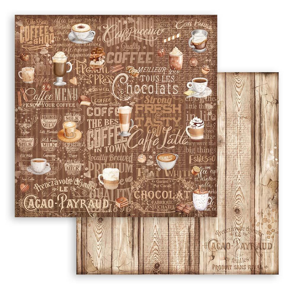 Stamperia Maxi Backgrounds Selection Double-Sided Paper Pad - 12x12 - Coffee And Chocolate