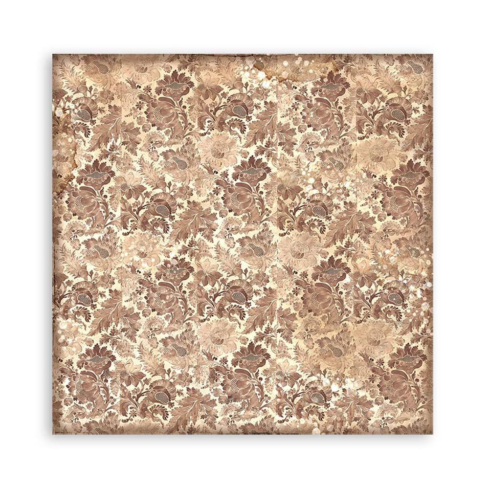 Stamperia Maxi Backgrounds Selection Double-Sided Paper Pad - 12x12 - Coffee And Chocolate