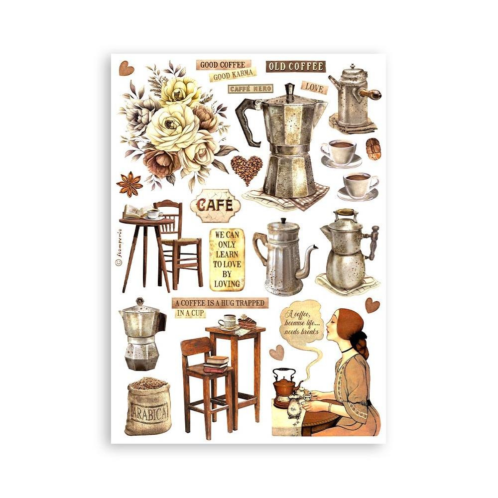 Stamperia Washi Pad A5 - Coffee And Chocolate