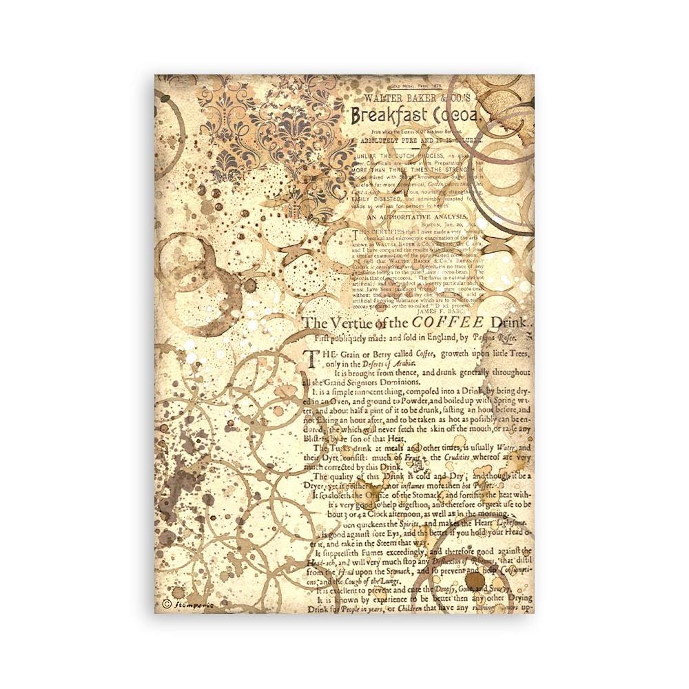 Stamperia Washi Pad A5 - Coffee And Chocolate