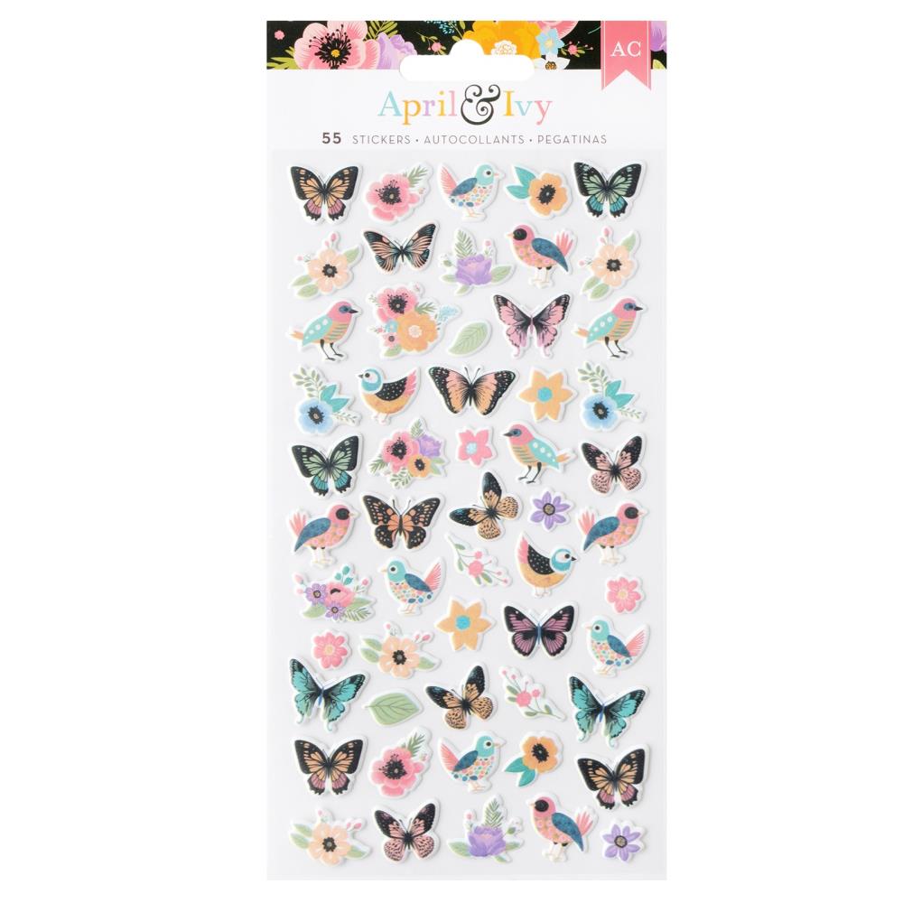 American Crafts April And Ivy Puffy Stickers - Icons