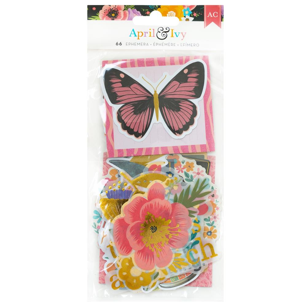 American Crafts April And Ivy Ephemera Die-Cuts - Icons Gold Foil
