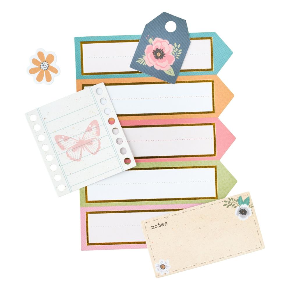 American Crafts April And Ivy Ephemera Die-Cuts - Journaling Gold Foil