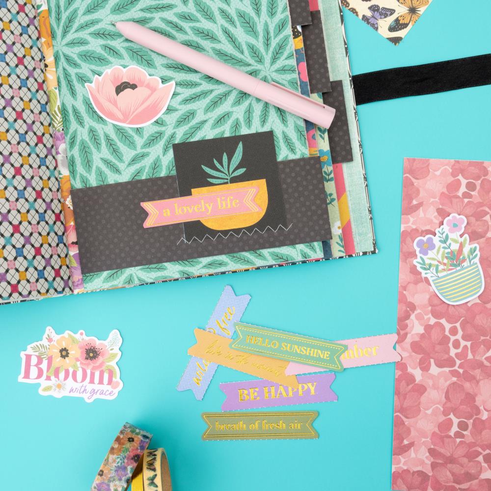 American Crafts April And Ivy Ephemera Die-Cuts - Journaling Gold Foil