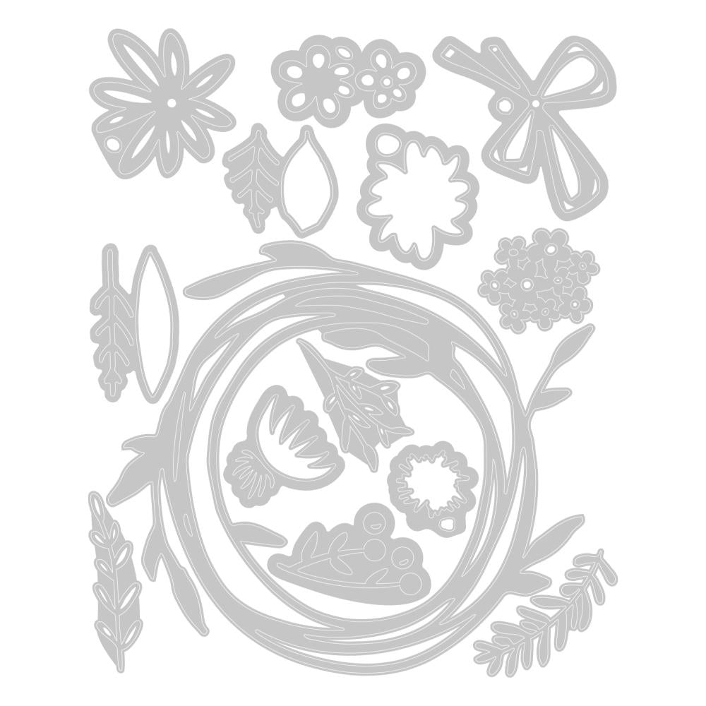 Sizzix Thinlits Dies By Tim Holtz - Vault Funny Floral Wreath
