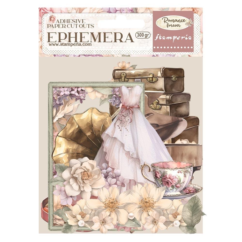 Stamperia Cardstock Ephemera Adhesive Paper Cut Outs - Romance Forever Journaling