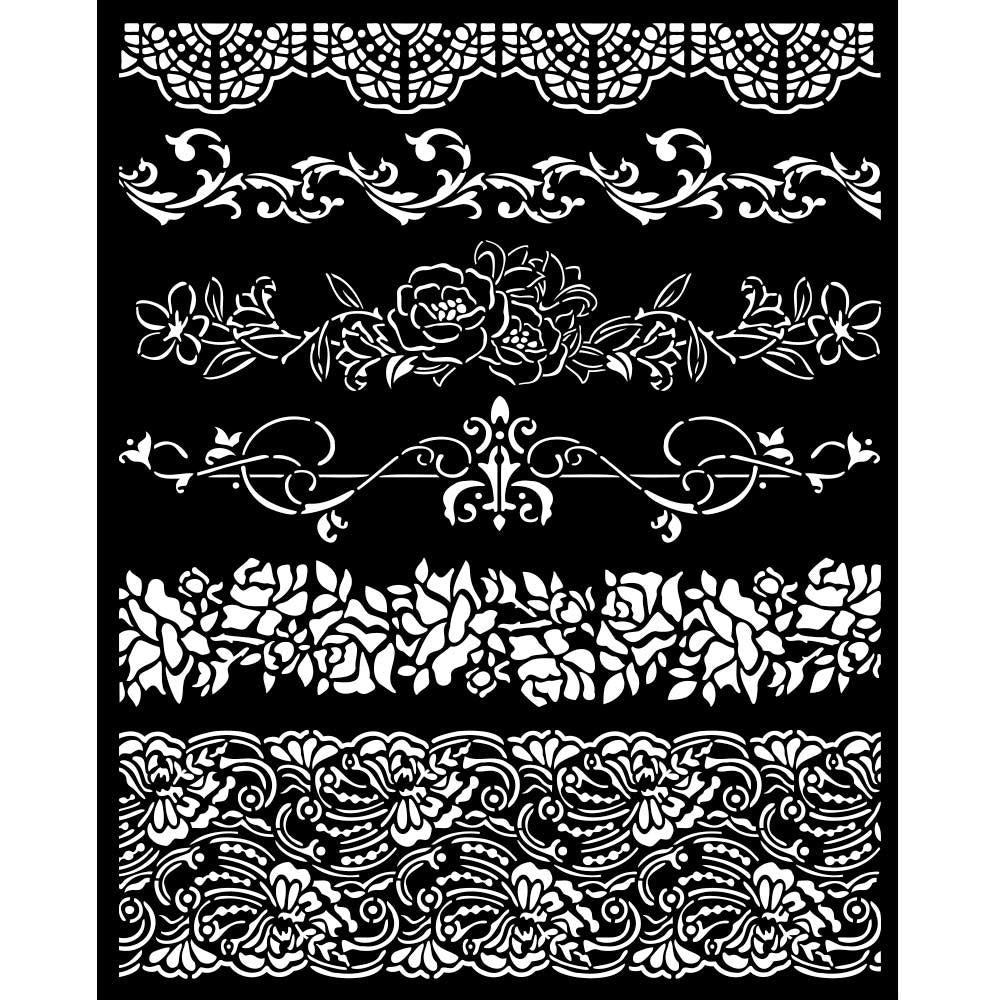 Stamperia Media Stencil - Romance Forever - Borders