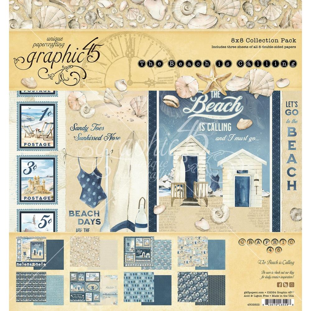 Graphic 45 - Collection Pack 8x8 - The Beach Is Calling