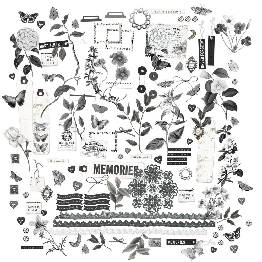 49 And Market Laser Cut Outs - Color Swatch: Charcoal Elements
