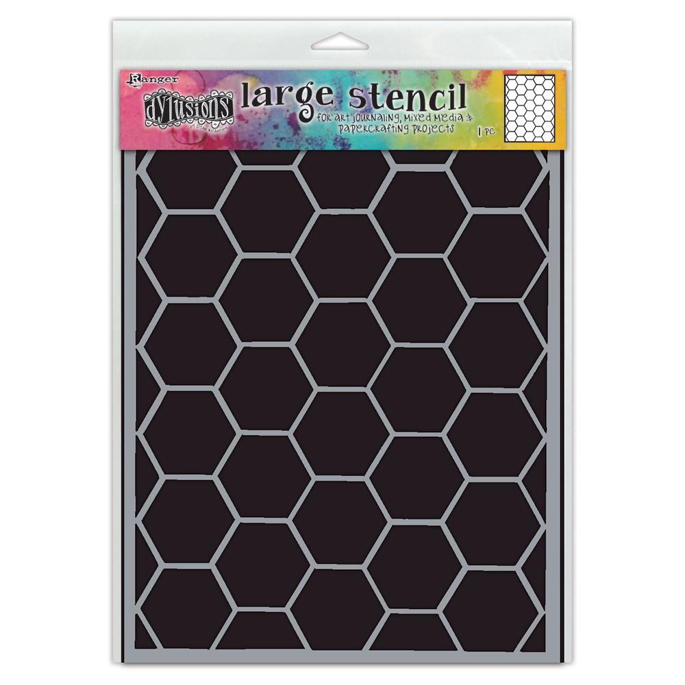 Dyan Reaveley's Dylusions - Stencils 9x12 - Hexicomb