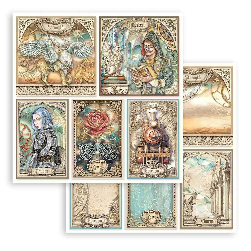 Stamperia Double-Sided Paper Pad 8x8 - Sir Vagabond In Fantasy World