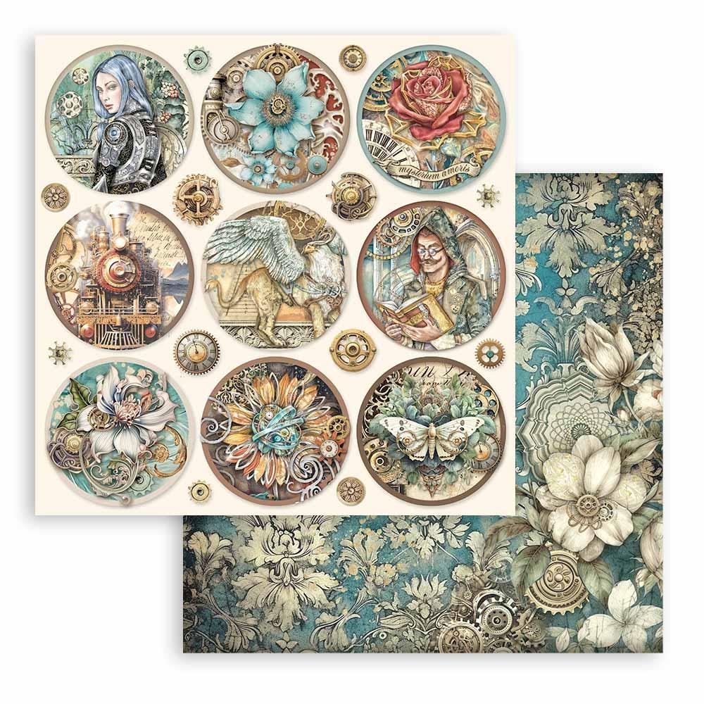 Stamperia Double-Sided Paper Pad 8x8 - Sir Vagabond In Fantasy World