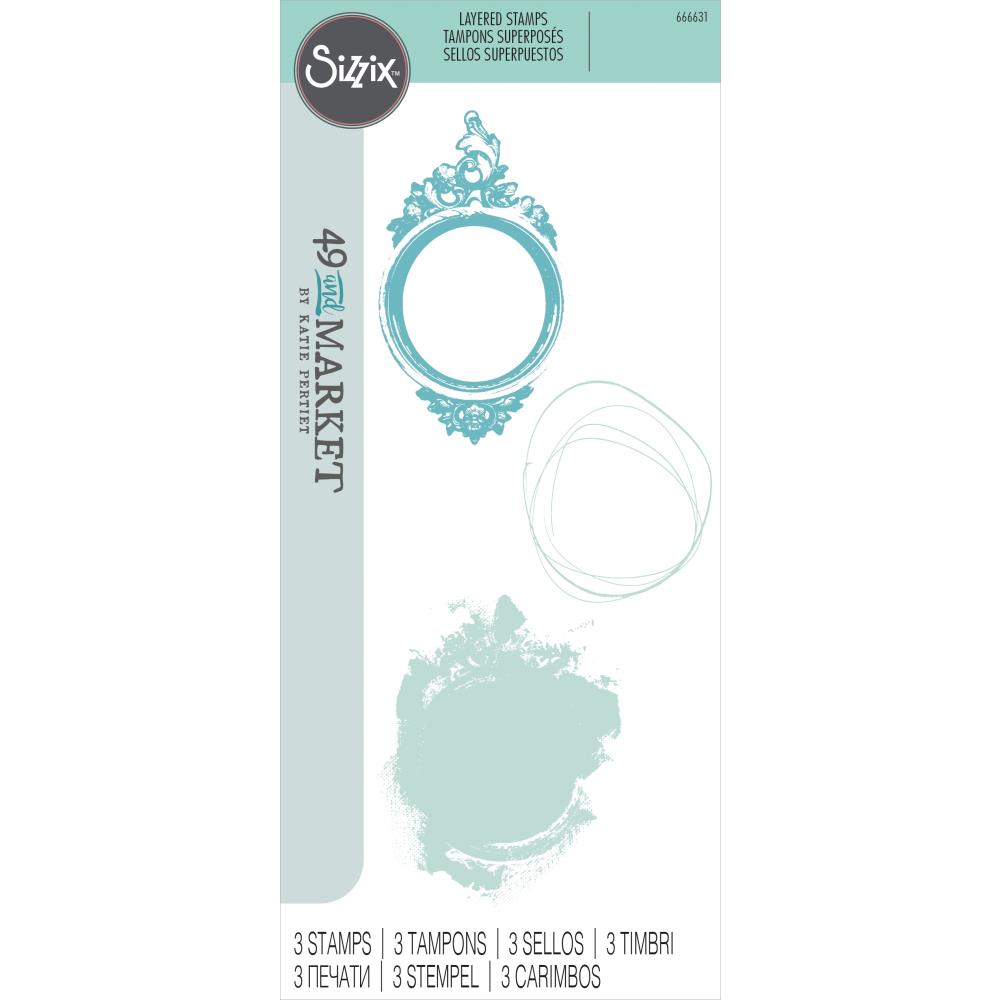 Sizzix Layered Clear Stamps By 49 & Market - Artsy Regal Frame