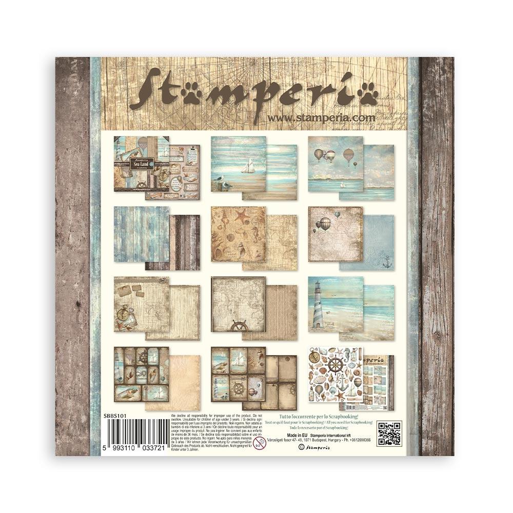 Stamperia Double-Sided Paper Pad 8x8 - Sea Land