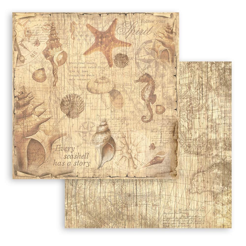 Stamperia Double-Sided Paper Pad 8x8 - Sea Land