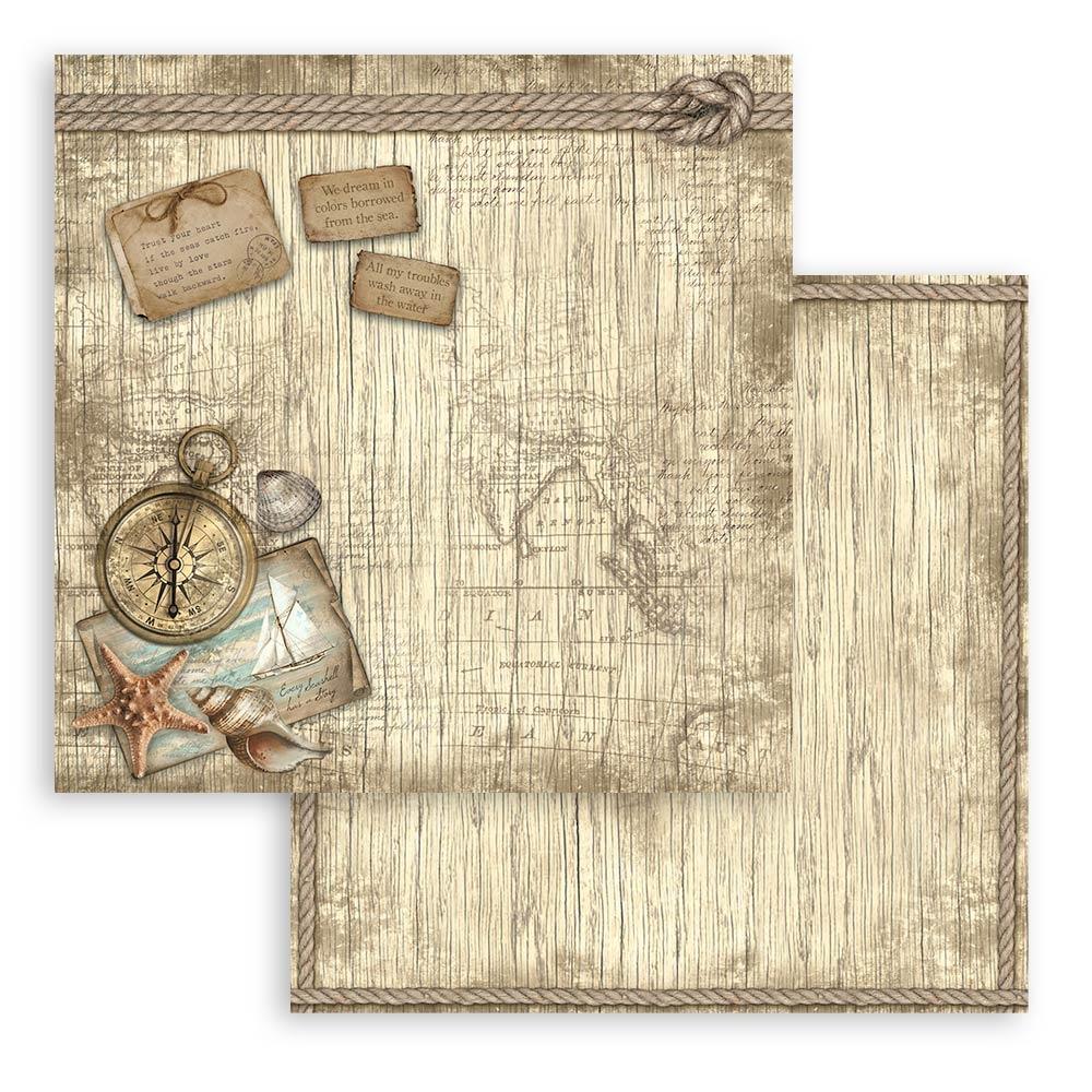 Stamperia Double-Sided Paper Pad 8x8 - Sea Land