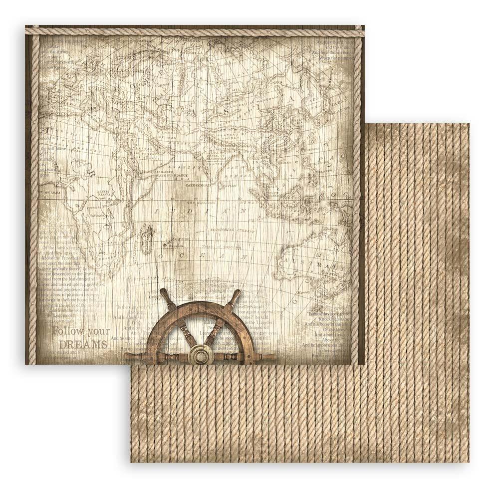 Stamperia Double-Sided Paper Pad 8x8 - Sea Land