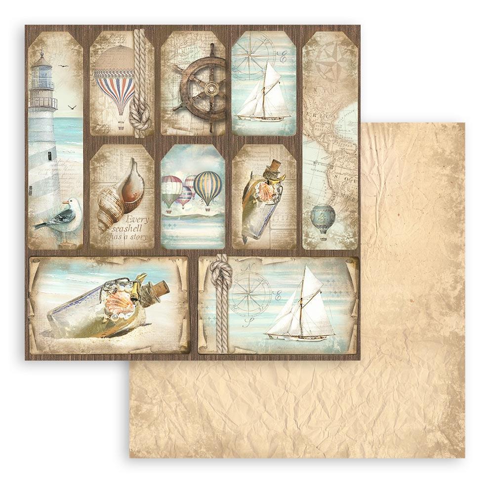 Stamperia Double-Sided Paper Pad 8x8 - Sea Land