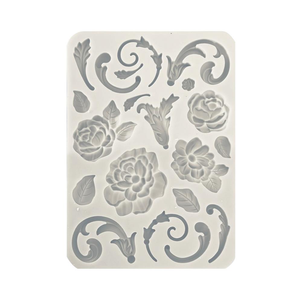 Stamperia Silicone Mould A5 - Brocante Antiques Flowers And Embellishments