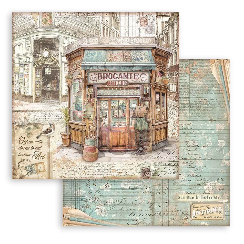Stamperia Double-Sided Paper Pad 12x12 - Brocante Antiques