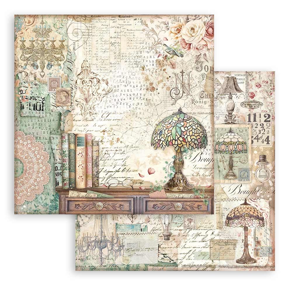 Stamperia Double-Sided Paper Pad 12x12 - Brocante Antiques