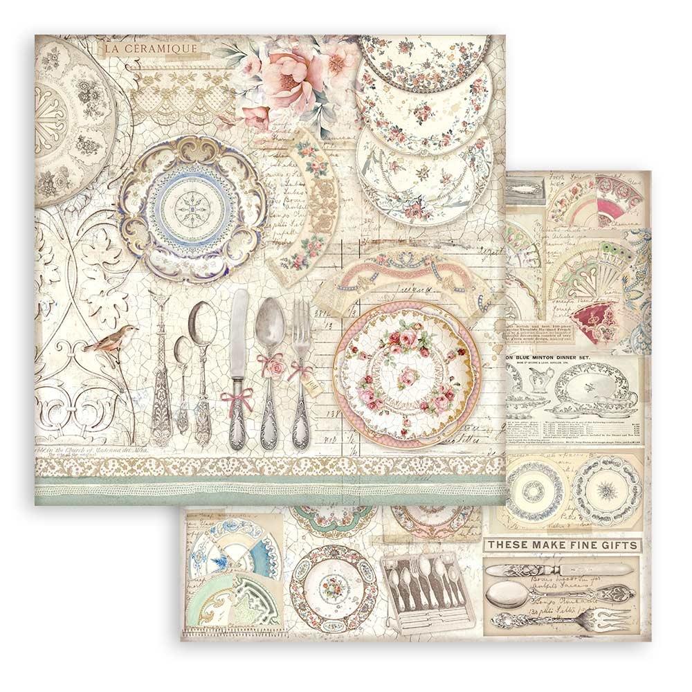Stamperia Double-Sided Paper Pad 12x12 - Brocante Antiques