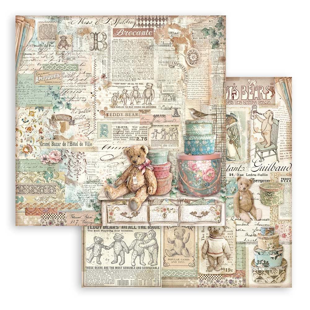 Stamperia Double-Sided Paper Pad 12x12 - Brocante Antiques