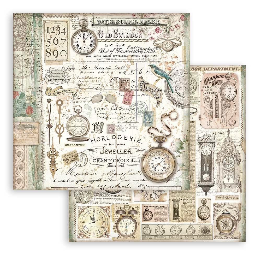 Stamperia Double-Sided Paper Pad 12x12 - Brocante Antiques