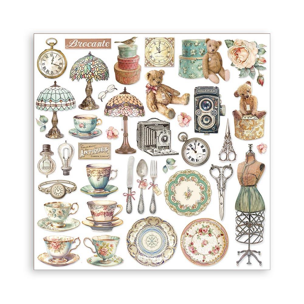 Stamperia Double-Sided Paper Pad 12x12 - Brocante Antiques