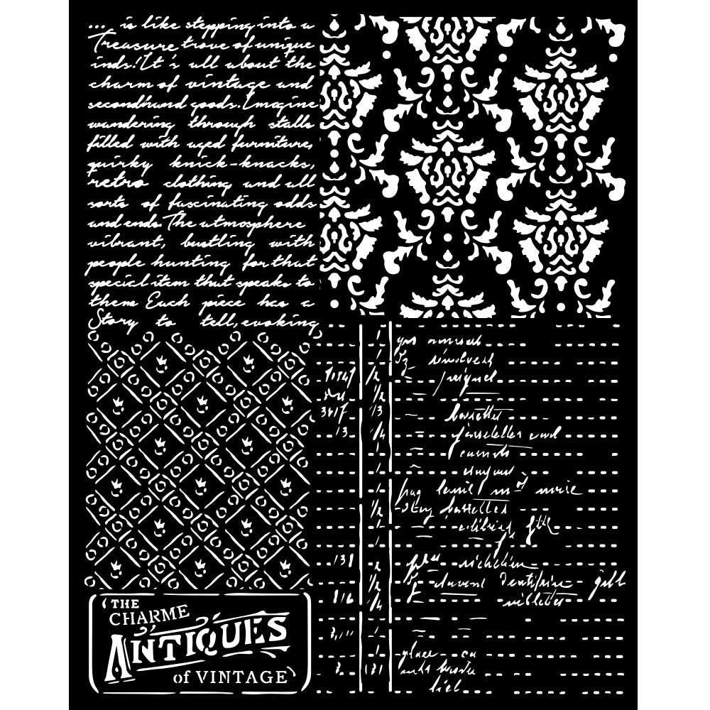 Stamperia Stencil 20cm x 25cm - Brocante Antiques Mixed Patterns