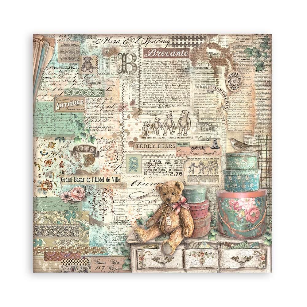 Stamperia Single-Sided Paper Pad 12x12 - Brocante Antiques