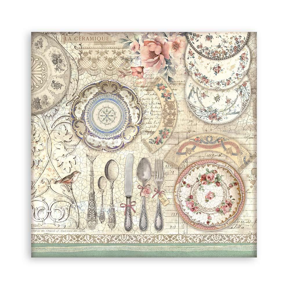 Stamperia Single-Sided Paper Pad 12x12 - Brocante Antiques