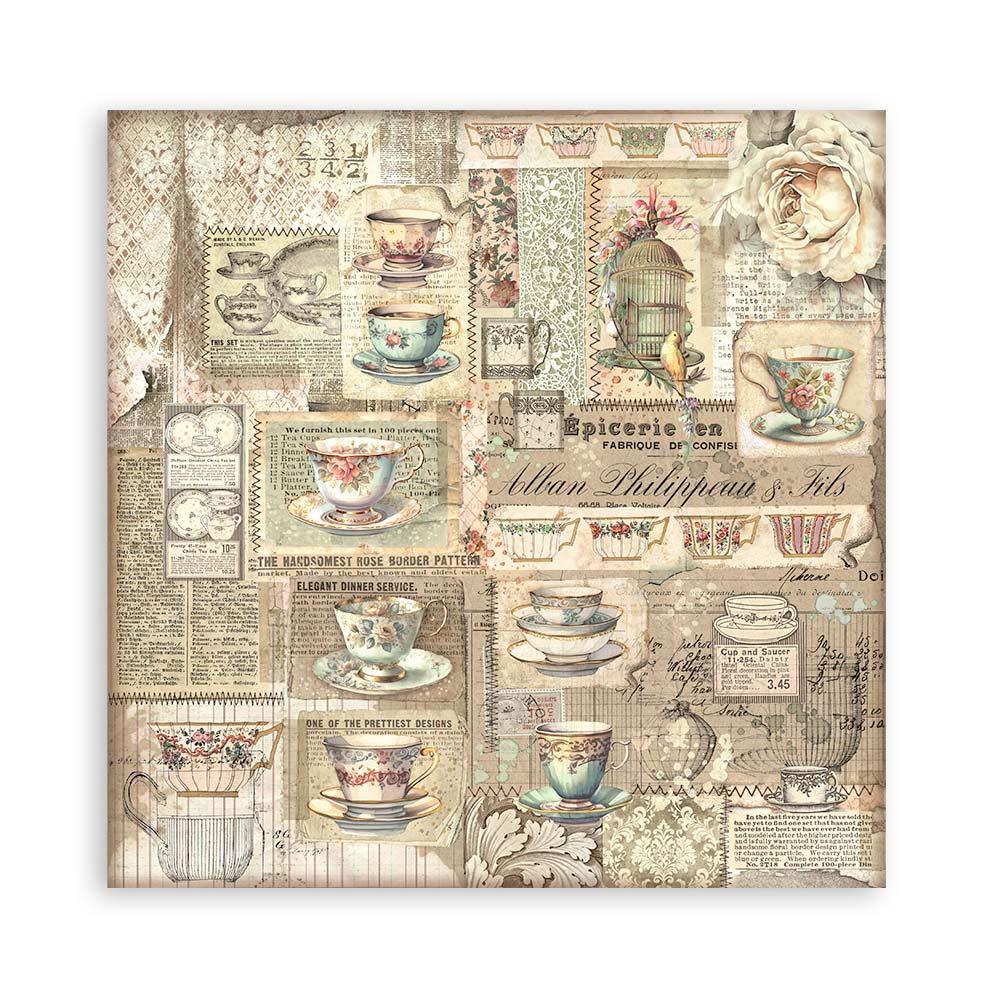 Stamperia Single-Sided Paper Pad 12x12 - Brocante Antiques