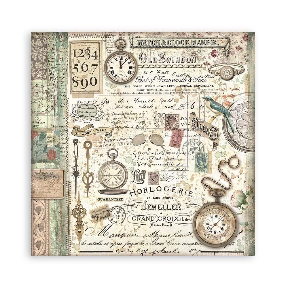 Stamperia Single-Sided Paper Pad 12x12 - Brocante Antiques
