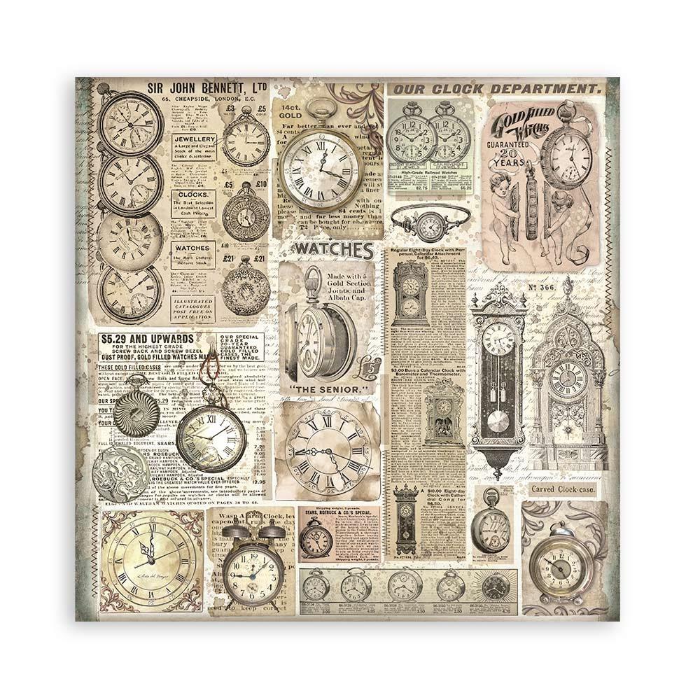 Stamperia Single-Sided Paper Pad 12x12 - Brocante Antiques