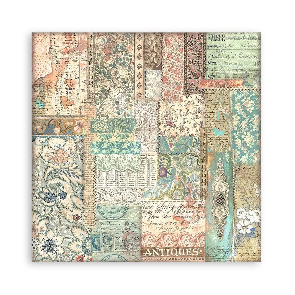Stamperia Single-Sided Paper Pad 12x12 - Brocante Antiques