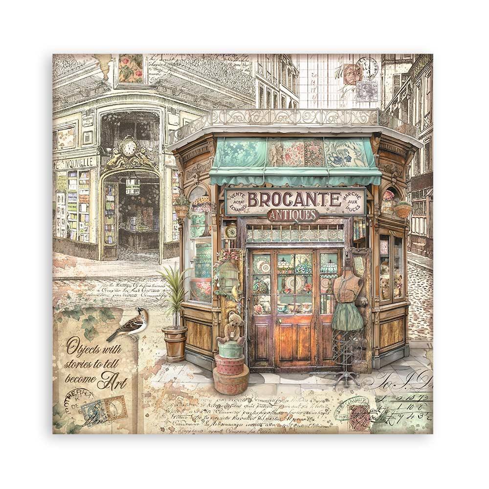 Stamperia Single-Sided Paper Pad 12x12 - Brocante Antiques