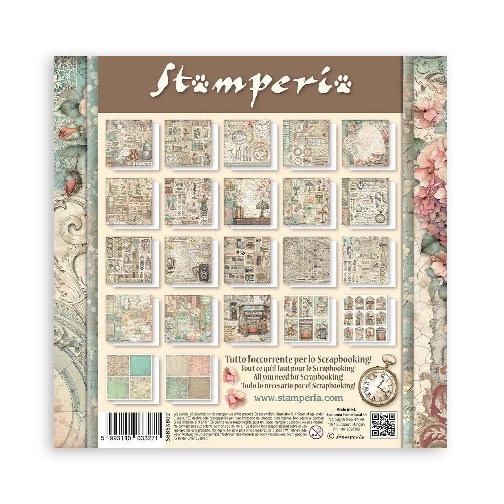 Stamperia Single-Sided Paper Pad 8x8 - Brocante Antiques