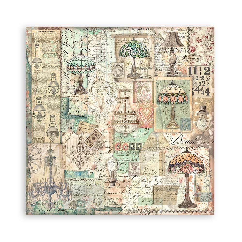 Stamperia Single-Sided Paper Pad 8x8 - Brocante Antiques