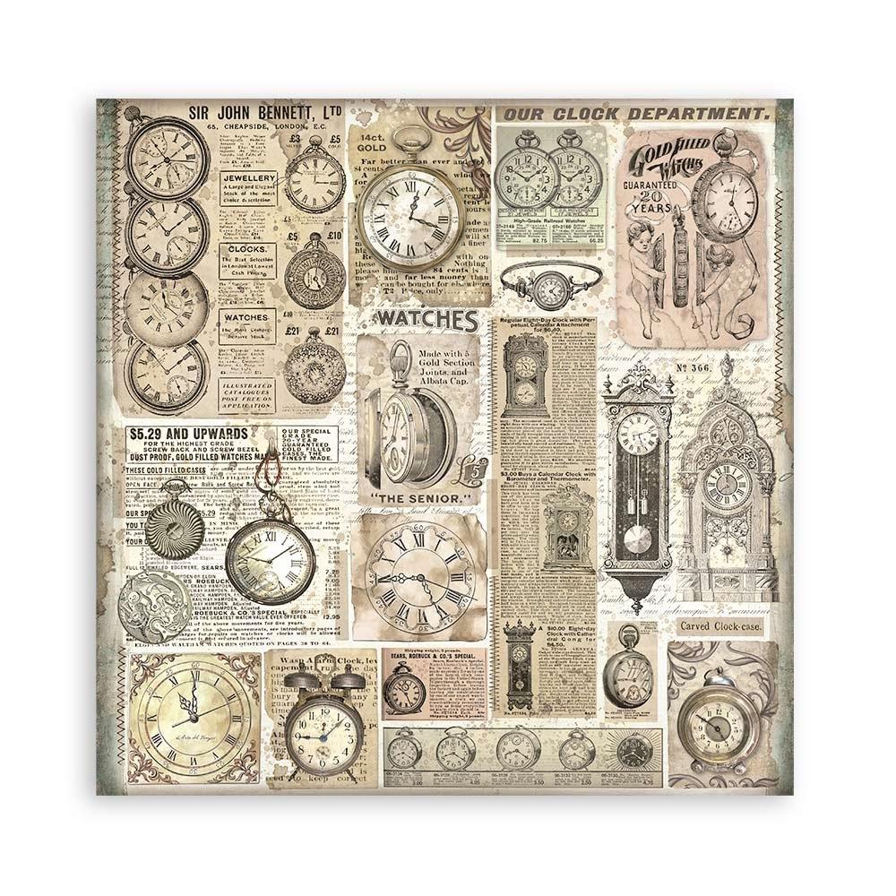 Stamperia Single-Sided Paper Pad 8x8 - Brocante Antiques
