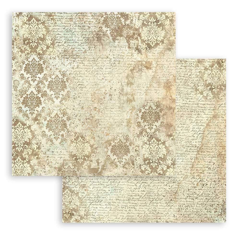 Stamperia Maxi Backgrounds Selection Double-Sided Paper Pad - 12x12 - Brocante Antiques